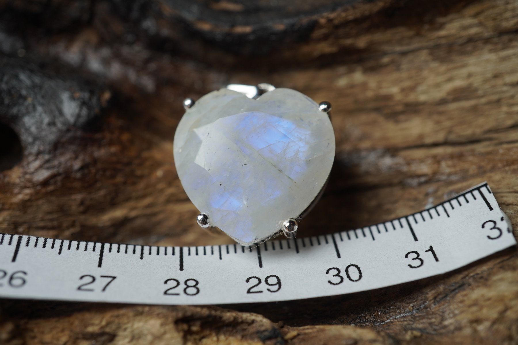 Ciondoli: Mondstein Herz   Facettiert      Anhänger   925 Silber – Nuovo e nell'imballaggio originale da Balgach venduto da top_silver