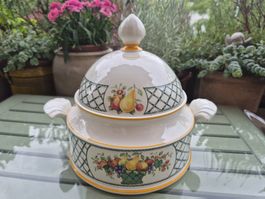 Vintage Suppenschüssel mit Deckel, Basket V&B, Top Zustand