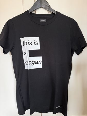 Diesel 'This is a Slogan' Black T-Shirt - Size S