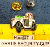 MG TC ROADSTAR AUTO PIN MIT LOGO MIT SECURITY-CLIP