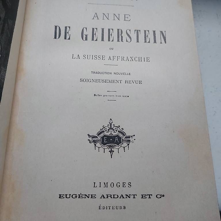 Bücher: Walter SCOTT, "Anne de Geierstein ou la Suisse affranchie" – Gebraucht aus Genève von macadam 2