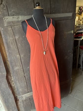 Kleid KAFFE koralle Grösse M Sommerkleid Spaghettiträger