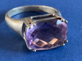 Silberring zargenbombe violett (rg 61)