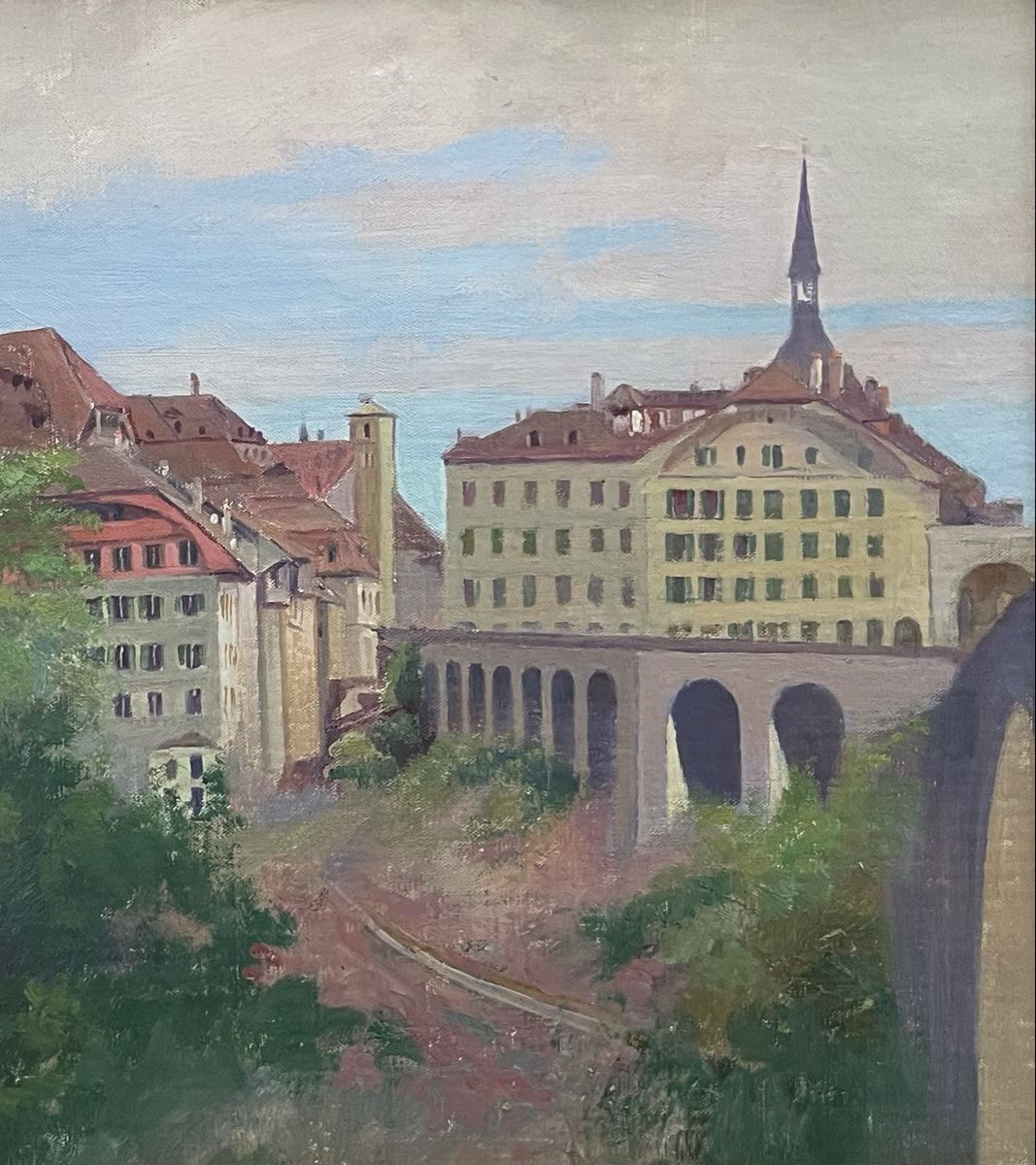 Dipinti: Kiener Robert (1866-1945) – Usato da Grosshöchstetten venduto da Perle1951 3