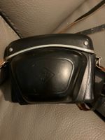 Custodia fotocamera Agfa in pelle nera