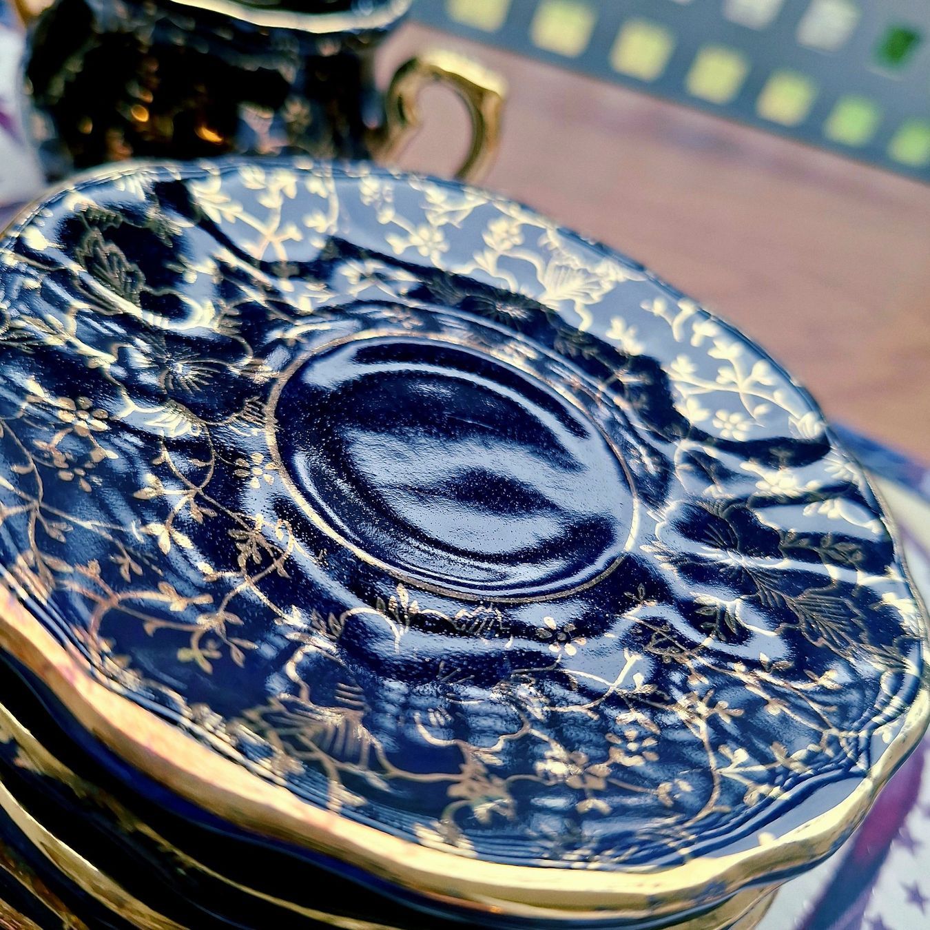 Set di piatti: Service à café "Midnight Gold" | MAYER & WIESAU – Usato da Sion venduto da XeniyaX 9