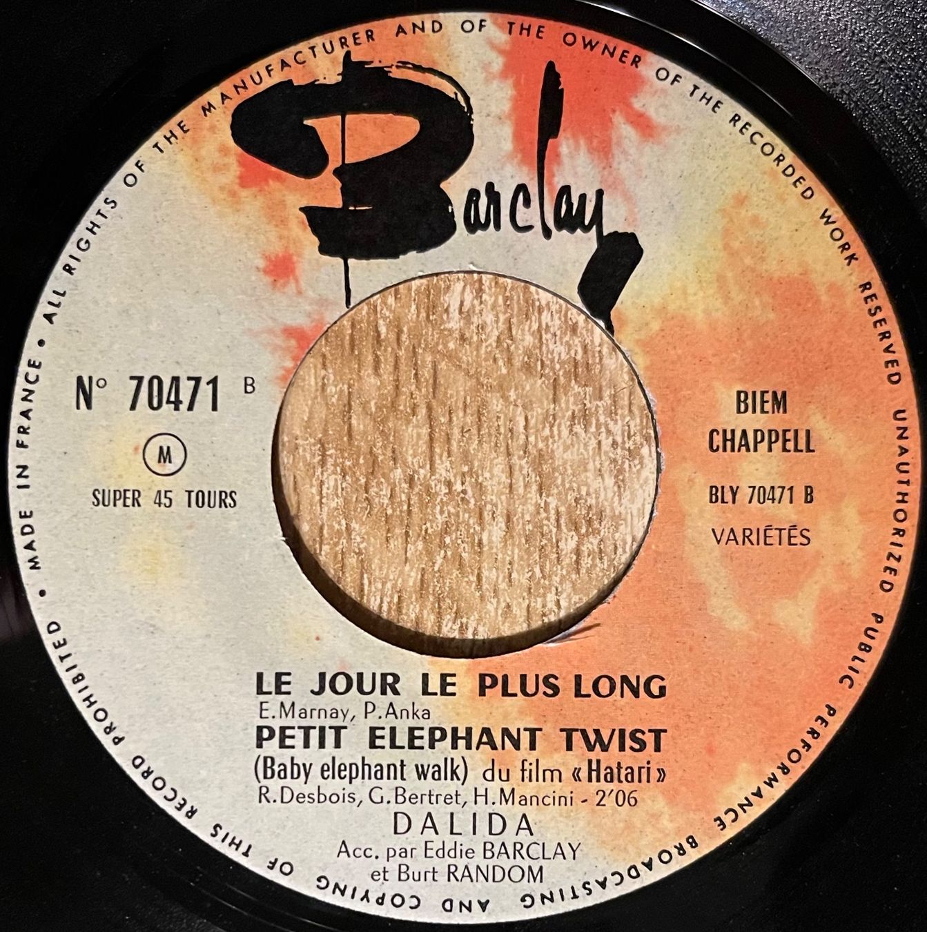 Schallplatten: DALIDA - JE L’ATTENDS – Gebraucht aus Bussigny von vinyl-pas-cher 3