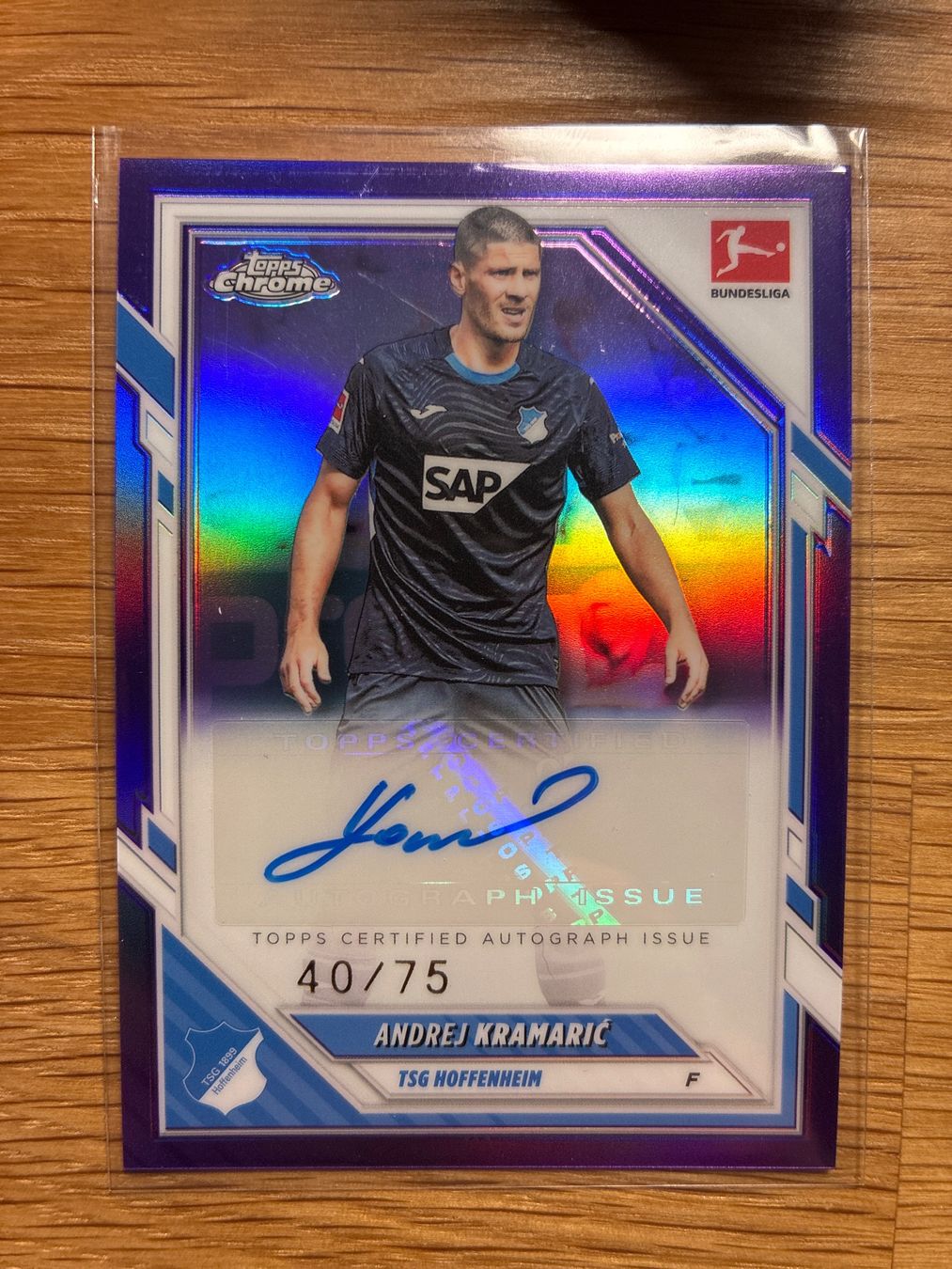 Topps Carte collezionabili: Topps Chrome Andrej Kramaric Hoffenheim Autogramm /75 – Usato da Wangenried venduto da Garagara