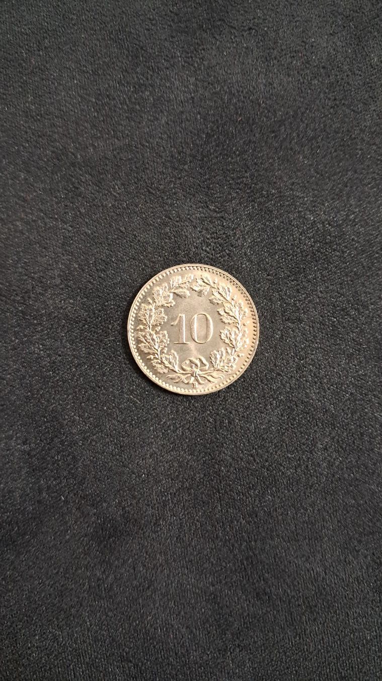 Tutti le monete: 10 Rappen 1959 Unc, FDC Stgl. – Nuovo e nell'imballaggio originale da Lufingen venduto da E-Auktion 1
