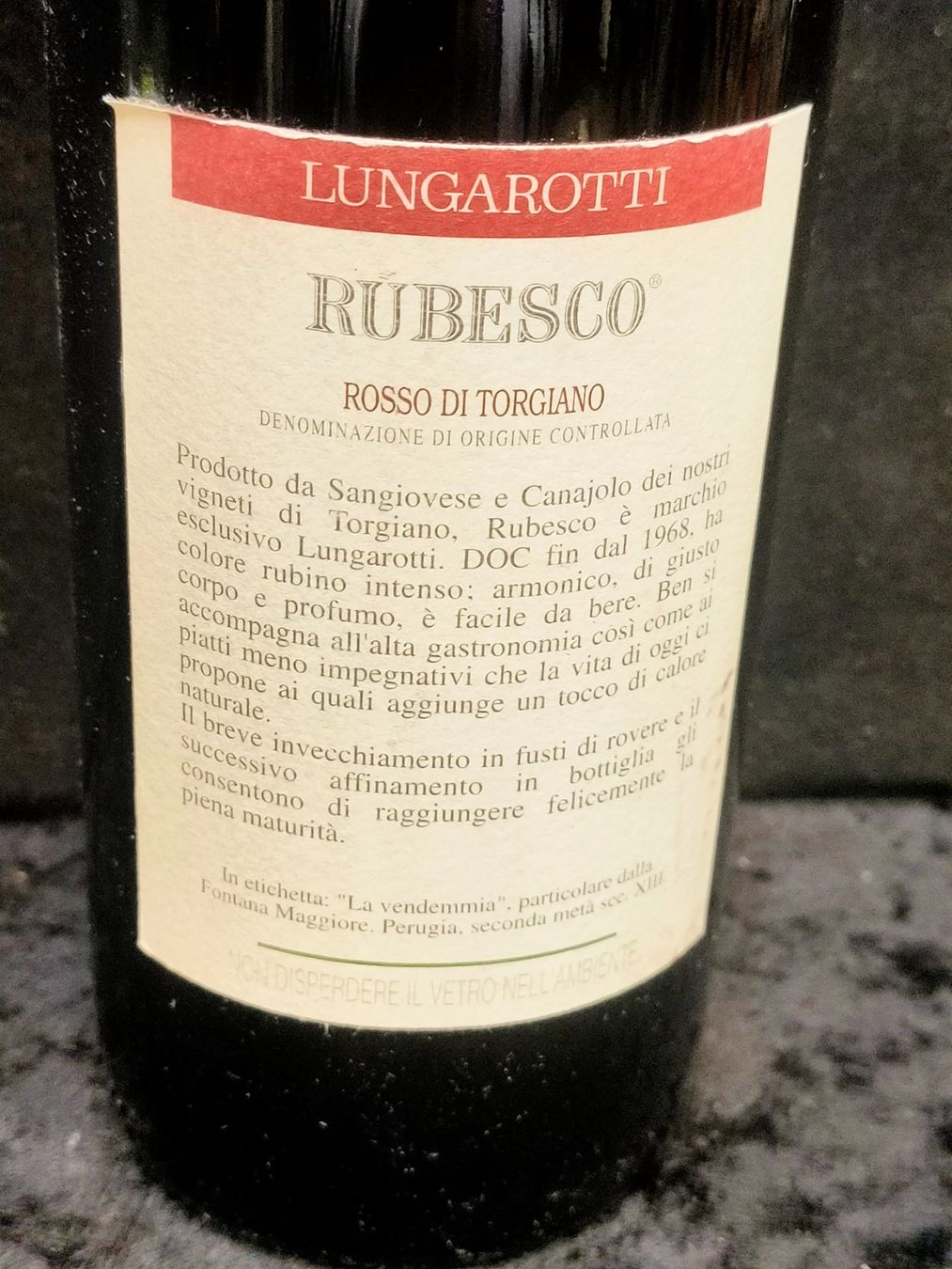 Wein: LUNGAROTTI RUBESCO 1992 – Neu (gemäss Beschreibung) aus Genève von Leboucheoreilles 4