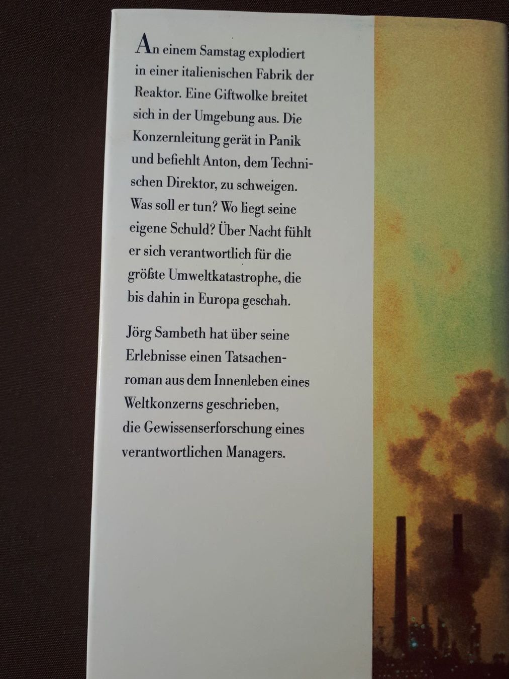 Bücher: Jörg Sambeth  Zwischenfall in Seveso – Gebraucht aus Basel von Alacant 1