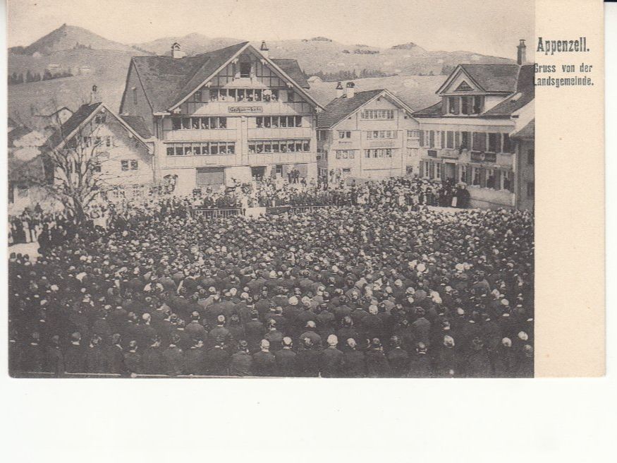 Cartoline postali: Appenzell Landsgemeinde ca. 1910 – Usato da Bürglen TG venduto da StampGraf