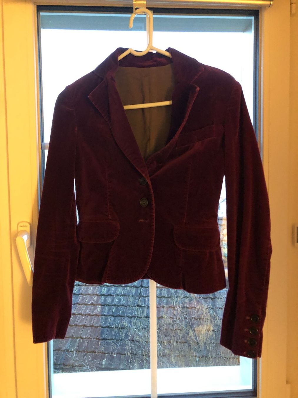 Jacken: Blazer, Jacket, Kostüm, violett, aus Samt, XS – Gebraucht aus Weissbad von Studently