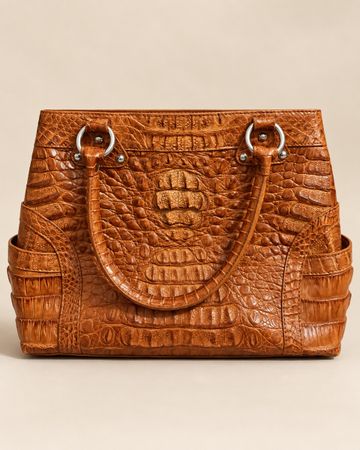FINDIG Krokodilleder Tasche
