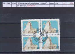 2005 "Wunderbare Symphonie - merci" - Viererbl, ET - Stempel
