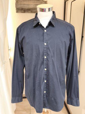 Esprit Hemd dunkelblau Slim Fit Grösse XL Baumwolle