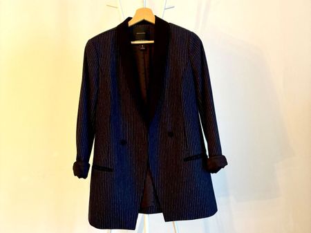 Maison Scotch Blue Pinstriped Blazer – Approx. Size S/M