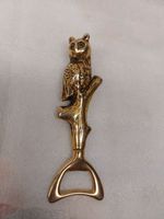 Vintage solid brass owl bottle opener for collectors