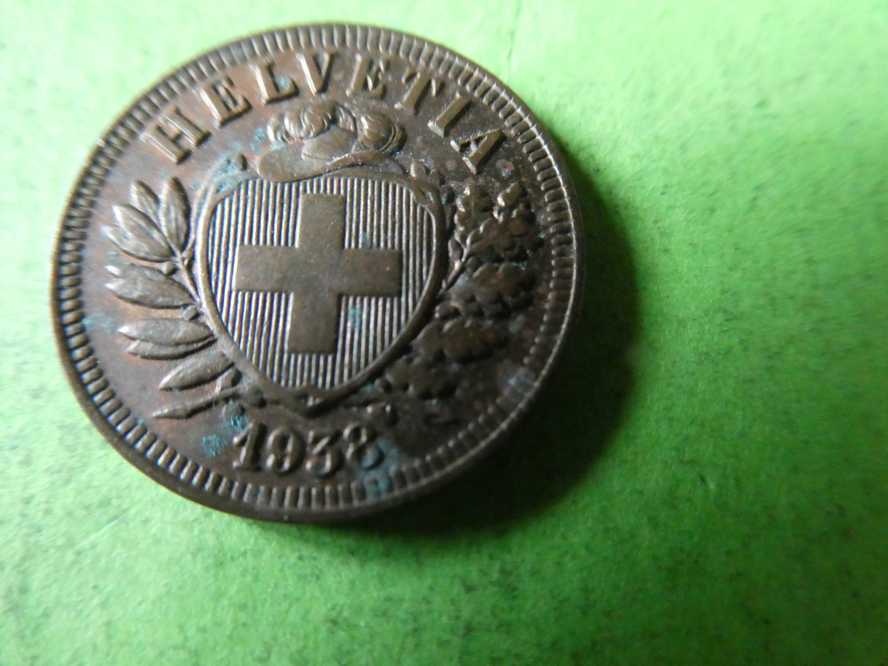 Tutti le monete: Schweiz 1938,  2 Rappen – Usato da Hinterforst venduto da Rohusri
