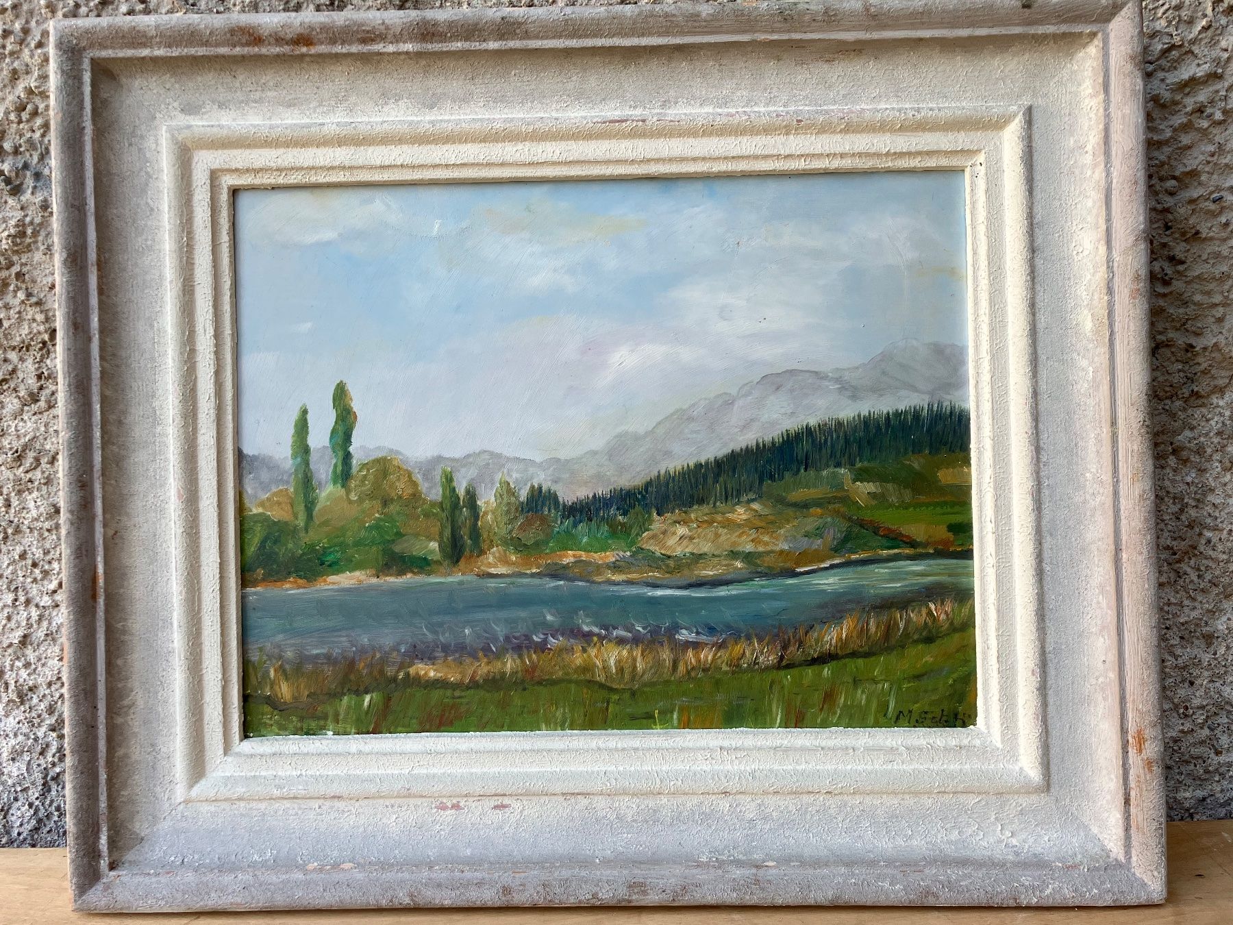 Gemälde: Flusslandschaft – Gebraucht aus Wetzikon ZH von artefix