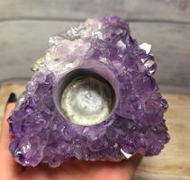 Amethyst Teelicht Halter C 680g