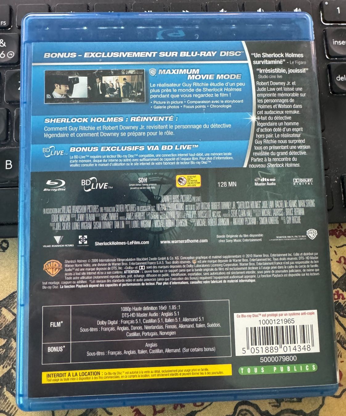 Tutti i DVDs: Blu-ray Sherlock Holmes (2009) – Usato da Semsales venduto da __Florian__ 2