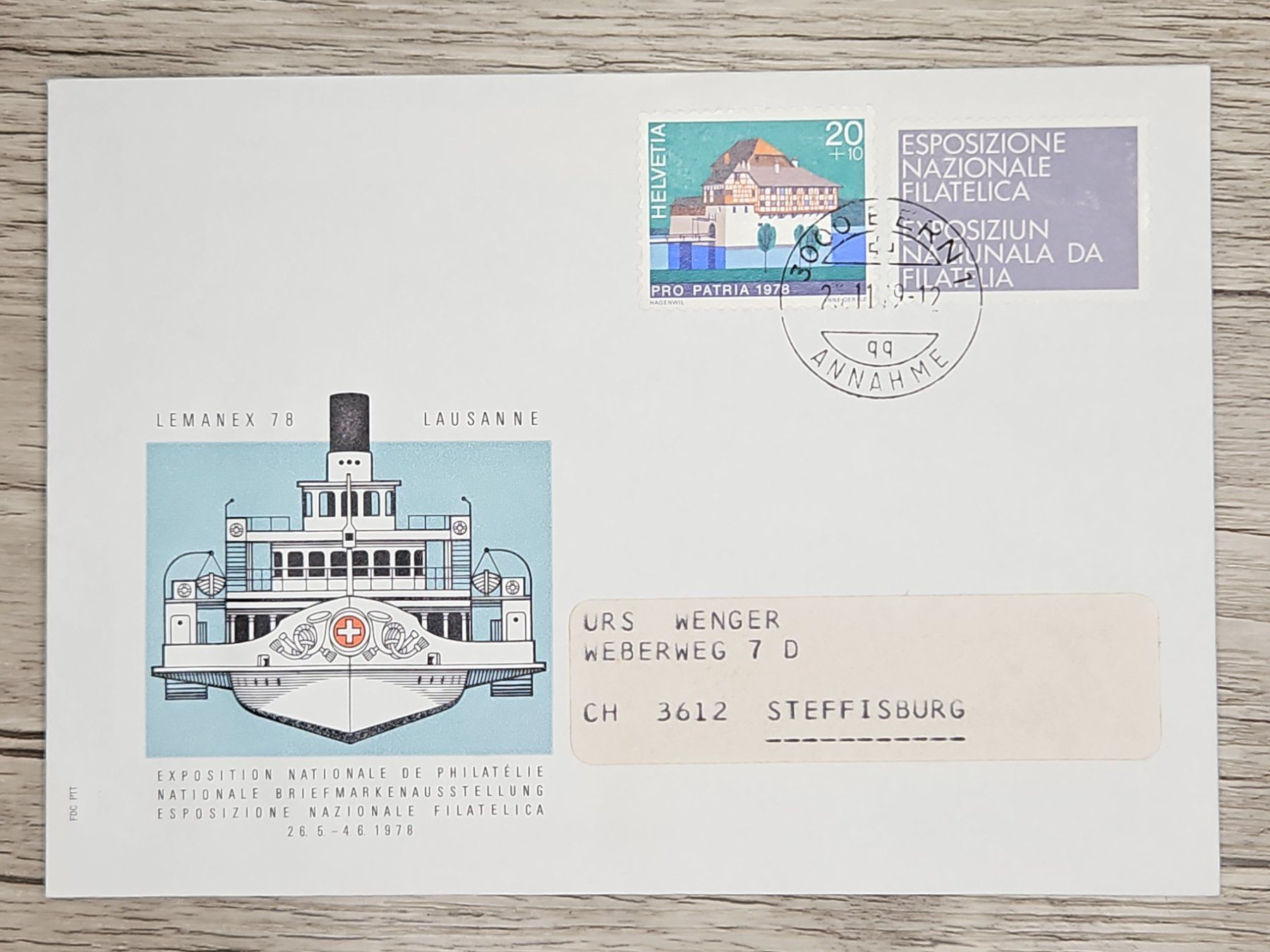 Tutti i francobolli: CL22 Enveloppe + Timbre Suisse 1979 – Usato da Cousset venduto da Patrick_Collections