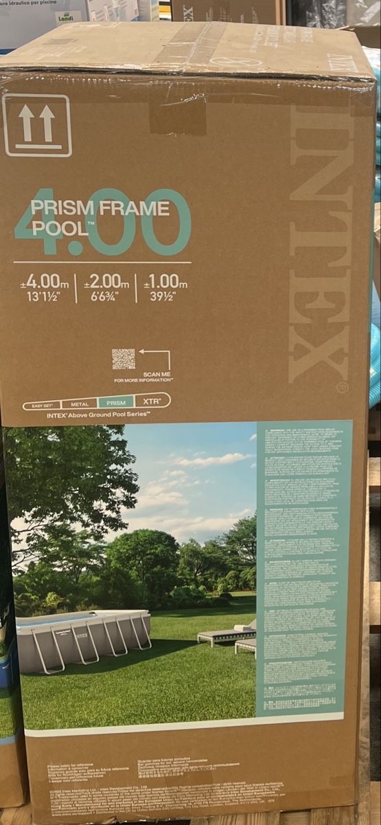 Intex Piscine: Pool Aufstellpool Intex Frame Pool 4.00m x 2.00m x 1.00m – Nuovo e nell'imballaggio originale da Illighausen venduto da remi