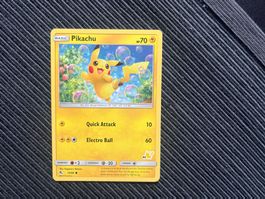 Pokemon Pikachu battle Academy Stamp near Mint