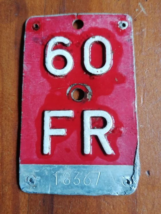 Plaque de velo ancien à vendre