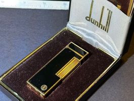 Dunhill Rollagas Black Lacquer Gold-Plated