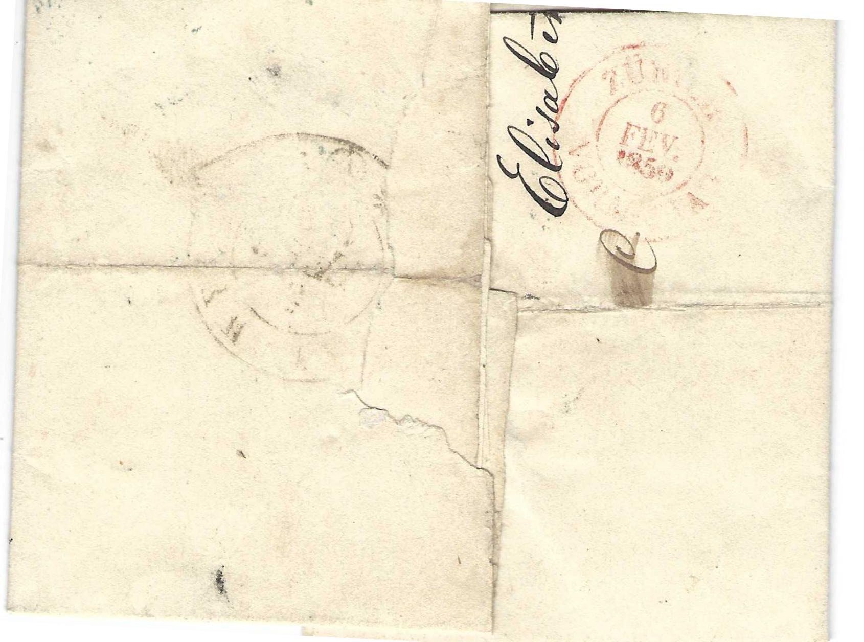 Tutti i francobolli: Faltbrief Feldkirch - Wohlen1850 – Usato da Wildhaus venduto da Brunphil 1