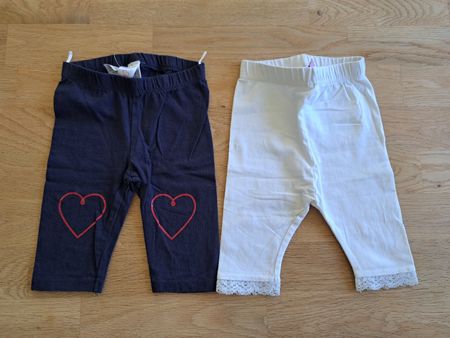 2er Set Mädchen Sommerhosen, Leggings Grösse 80