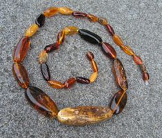 ♥ KETTE / Baltischer Bernstein / OLIVEN / MIDI ♥