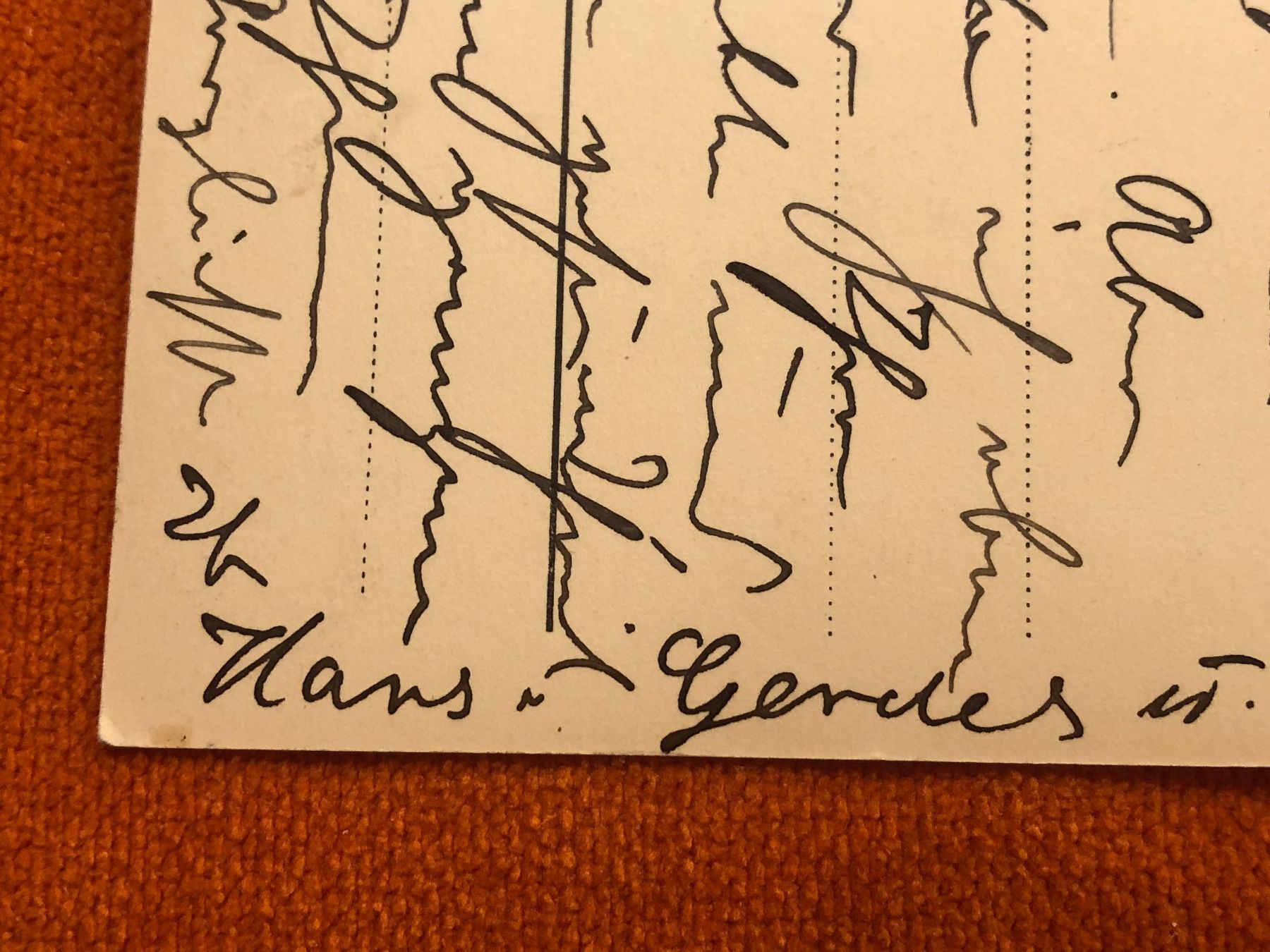 Autografi: Autogrammkarte HANS GERDES – Usato da Lufingen venduto da Rac0 2