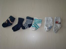 6 Paar Baby Söckli diverse Farben