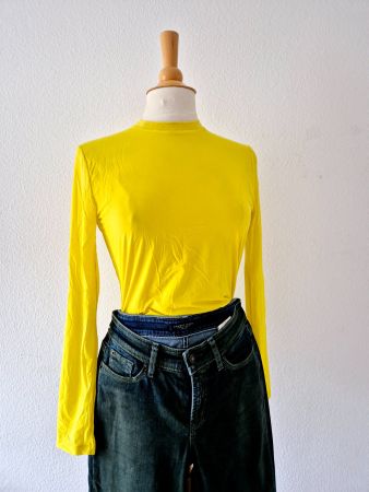 SPORTMAX SHIRT PULLI GELB XS S 34 36 , TOP ZU CAMBIO JEANS