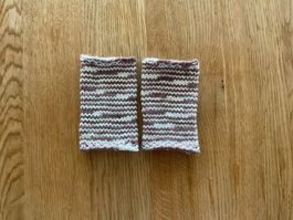 Handgestrickte Pulswärmer - Amedisli Braunbeige
