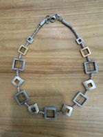 Schmuck Konvolut Kette Brosche und Ohrringe geometrisch