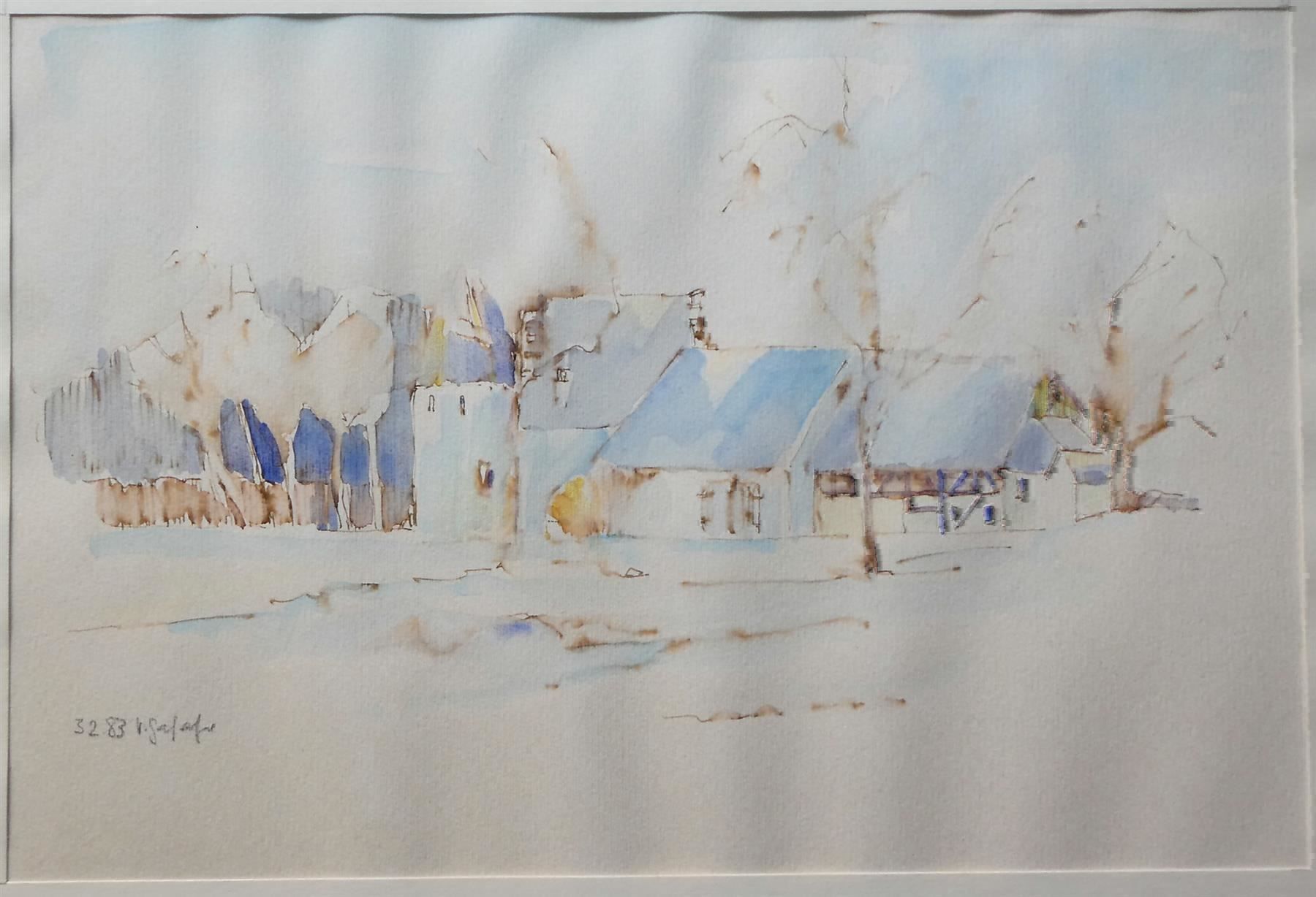 Dipinti: Gemälde Aquarell Bauernhaus Gehöft 83 – Usato da Frauenfeld venduto da ZAZ12 4