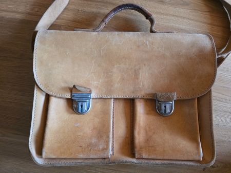 robuste Leder Akten Mappe Laptop Tasche - Homa