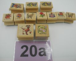 12 Holzstempel Tiere zum Basteln, Nr. 20a