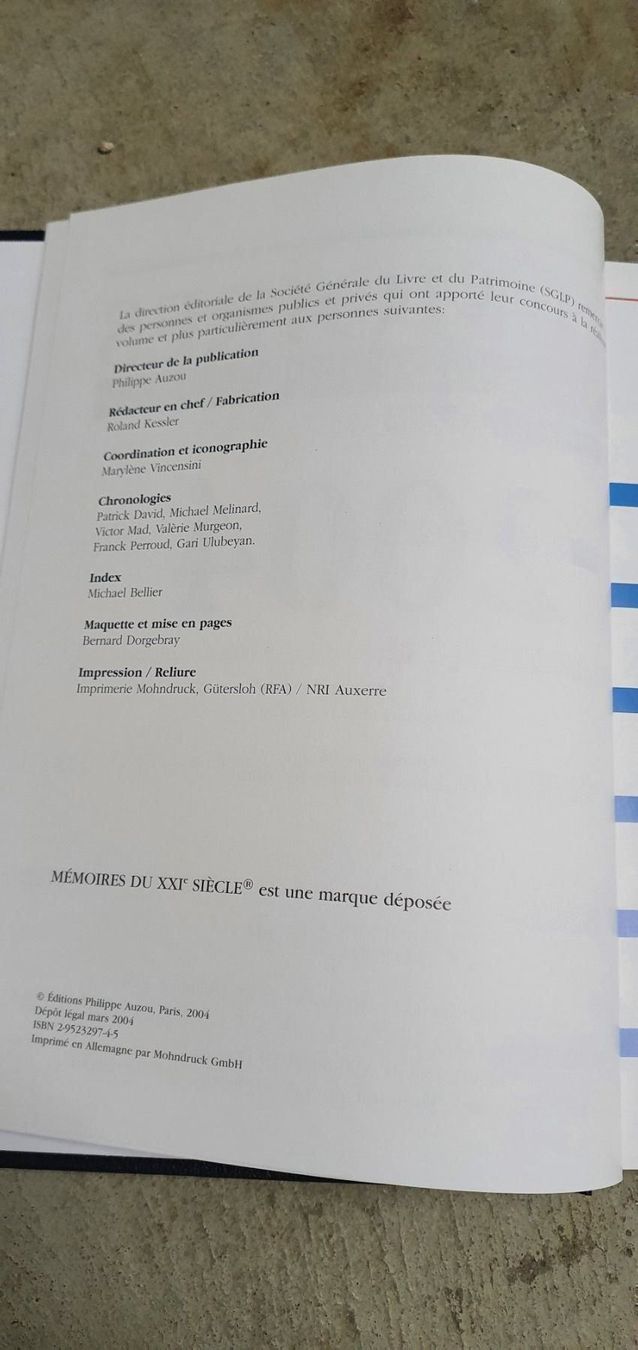 Libri: Encyclopédies Mémoires du XXI siècle – Nuovo (secondo la descrizione) da Moutier venduto da gvmv 3