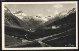 AK Fextal, Talblick mit Bergpanorama