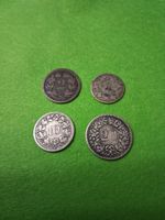 Schweiz – 4 Münzen 1850 (2 Rp / 5 Rp / 10 Rp / 20 Rp) – früh