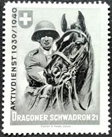 Soldatenmarke 2.WK, Drag Schwadron 21, Aufdr, Wi Kav 24