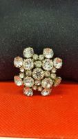 Vintage Schmuck-Brosche mit vielen klaren Steinen, toll 🤩