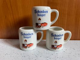 4 Schinkenhäger Schnappsstamperl aus den 60ern