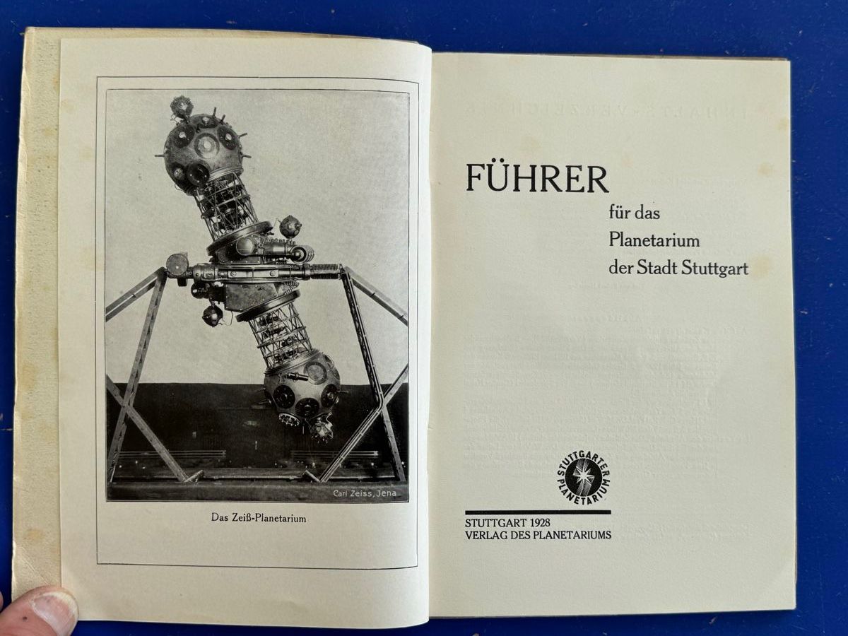 Libri: Stuttgarter Planetarium. Astronomie. 1928 – Usato da Adliswil venduto da buch_und_kunst 1
