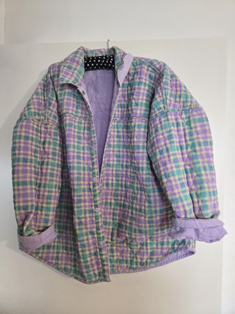 Karierte Wendejacke in weicher Baumwolle, 44